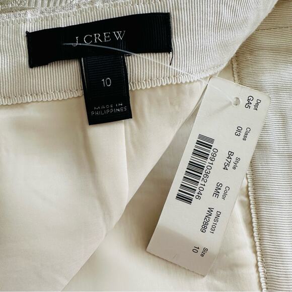 J. Crew Skirt Pearl Metallic Matelasse Origami Faux Wrap Mini Skirt Size 10 NEW - Picture 10 of 12